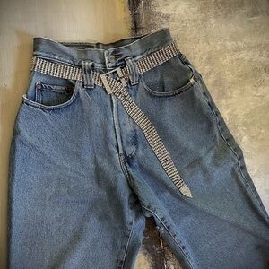 ET VOUS France Vintage Ultra High Waist Tapered Button Fly Women’s Jeans, S